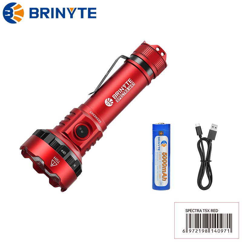 Brinyte T5X Jagdlampe für Nachsuche & Blutspurverfolgung – Leistungsstark & robust