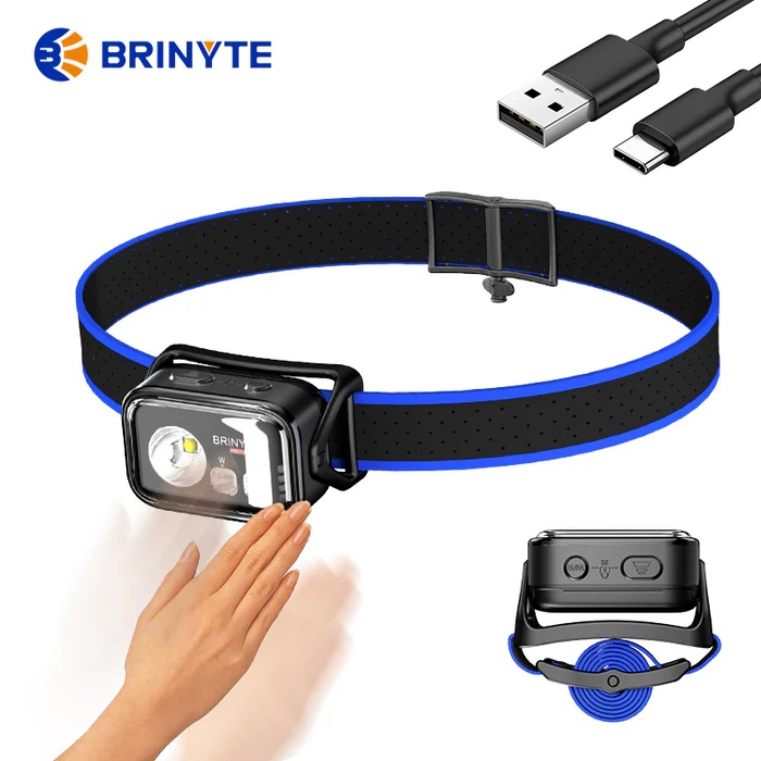 Brinyte HC01S LED Kopflampe – 1000 Lumen mit Sensorsteuerung