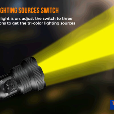 Brinyte T28 UV Taschenlampe – UV395nm, Weißlicht & Gelblicht