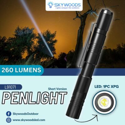 Skywoods Stiftlampe FIX P4 350 lm – kompakte LED Penlight mit Zoom & Akku