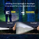 Fokussierbare Skywoods TZL1800 Taktische Lampe mit 1.800 Lm – Bild 11