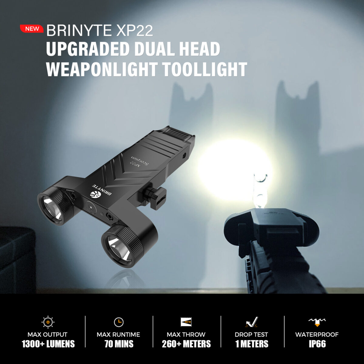 Brinyte XP22 Doppelkopf-Waffenmodul – Bild 17