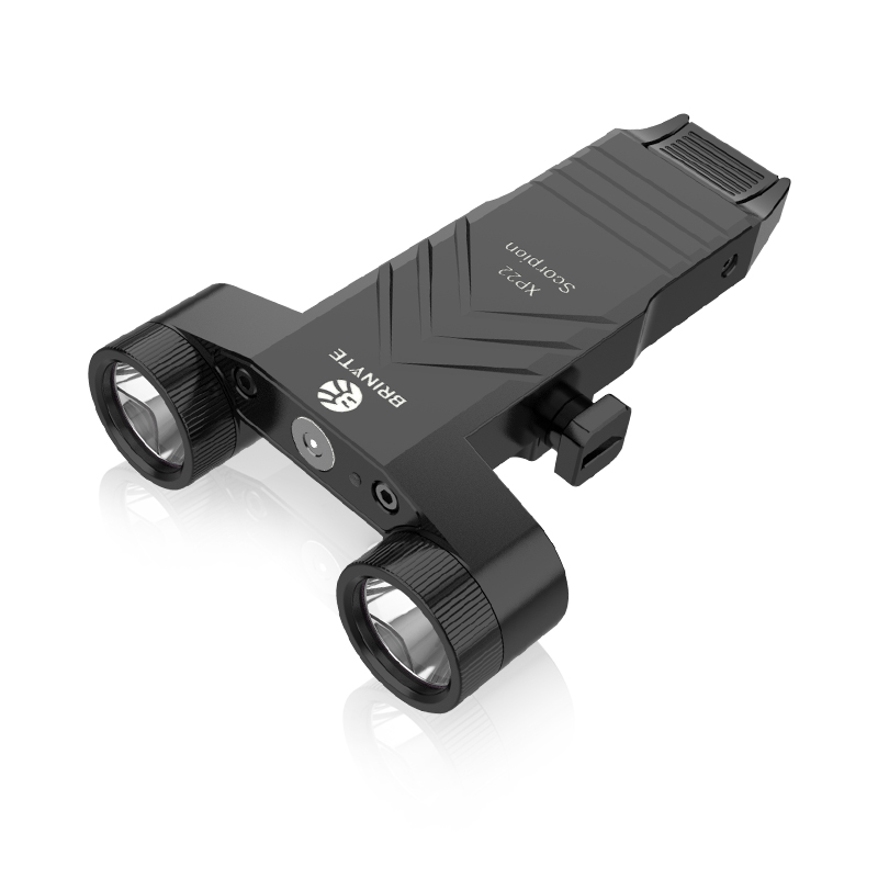 Brinyte XP22 Dual Head Waffenlicht – Kompaktes Doppelkopf-Modul mit 1.300 Lumen